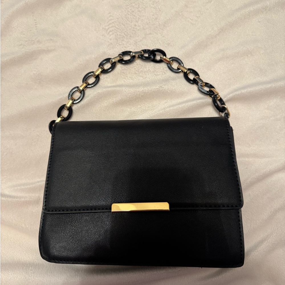 Elegant Black Chain Handle Bag